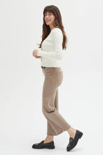 Load image into Gallery viewer, Addington Ankle Crop Mid Rise Jean, Brown Overdye