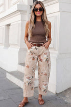 Load image into Gallery viewer, Retro Rose Floral Shift Jeans