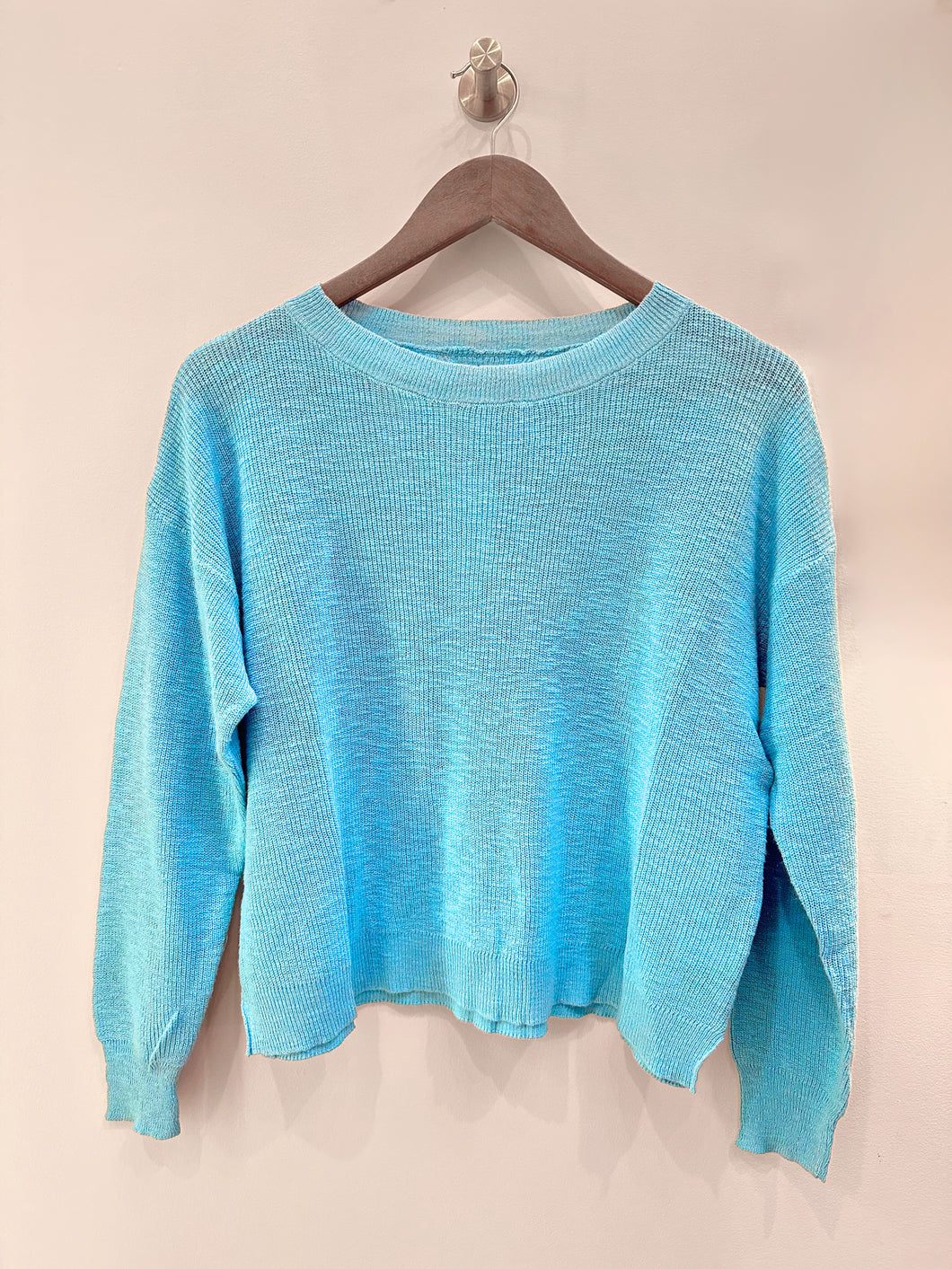 Lighthouse Retro Blue Sweater