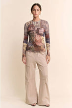 Load image into Gallery viewer, Western Collage Mesh Top