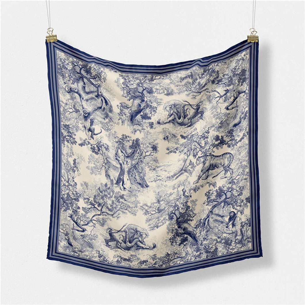 Exotic Toile Silk Scarf (+)