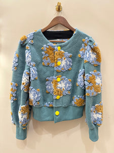 Floral Sweater Cardigan (+)