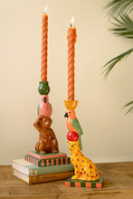 Load image into Gallery viewer, Monkey + Cheetah Candle Holder Set
