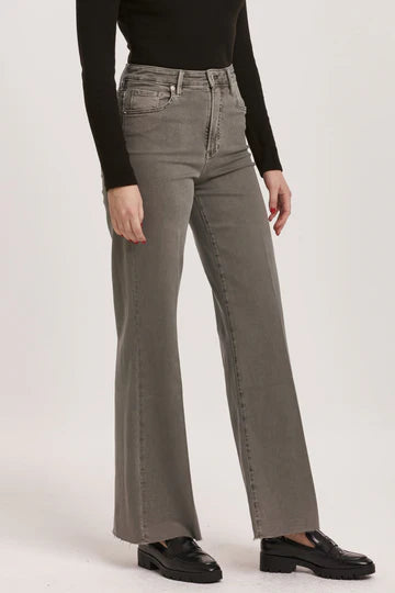 Fiona Wide Leg Jeans - Graphite