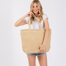 Load image into Gallery viewer, Crochet Straw Beach Bag (+)