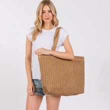 Load image into Gallery viewer, Crochet Straw Beach Bag (+)