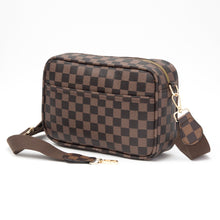 Load image into Gallery viewer, Vegan Leather Checkered Crossbody (+)