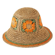 Load image into Gallery viewer, Crochet Straw Bucket Hat (+)