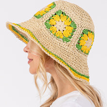 Load image into Gallery viewer, Crochet Straw Bucket Hat (+)