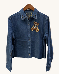 Cropped Bear Denim