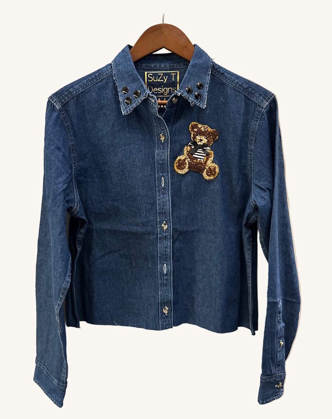 Cropped Bear Denim