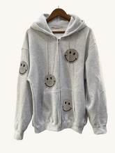 Load image into Gallery viewer, Rhinestone Smiley Hoodie