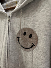 Load image into Gallery viewer, Rhinestone Smiley Hoodie