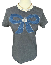Load image into Gallery viewer, Denim Bow Tee