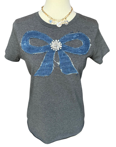 Denim Bow Tee