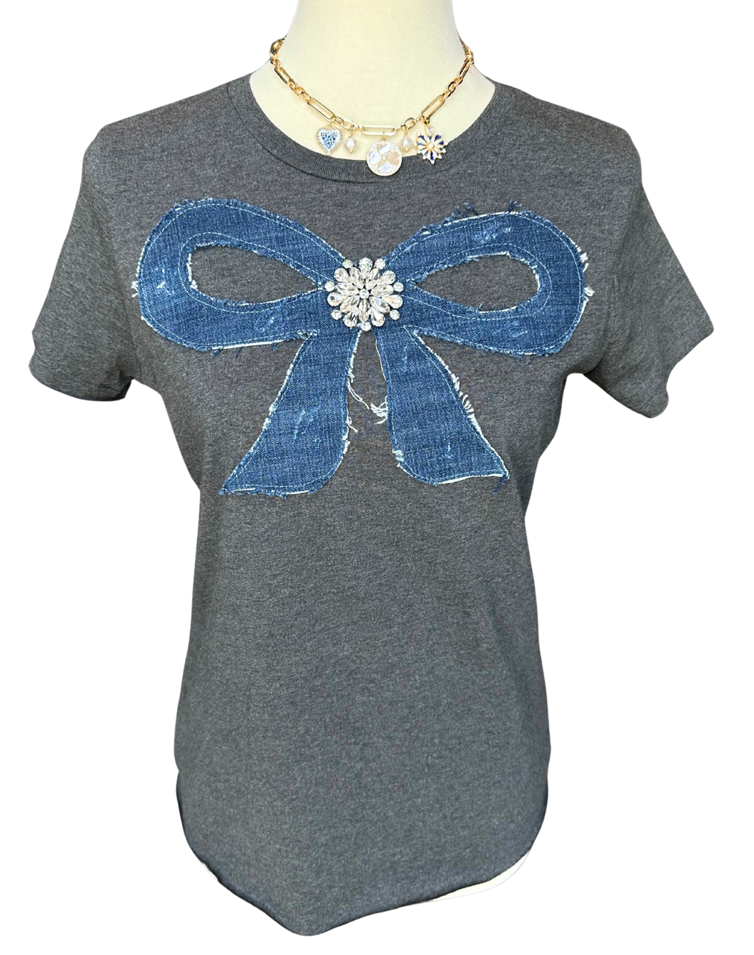 Denim Bow Tee