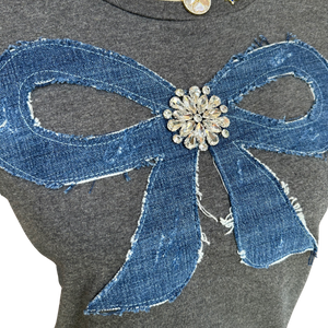 Denim Bow Tee