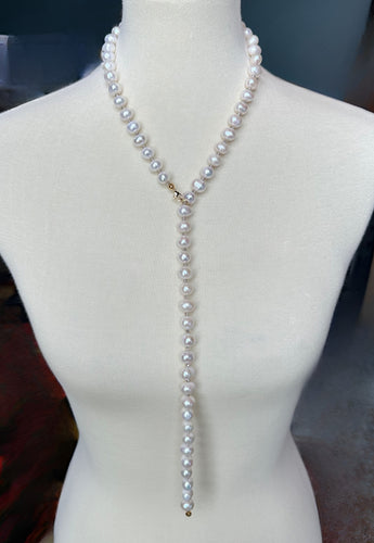 Lariat Pearl Necklace (+)