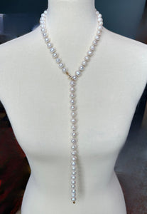 Lariat Pearl Necklace (+)