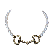 Load image into Gallery viewer, Snaffle Bit Pearl Necklace