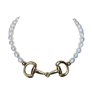 Snaffle Bit Pearl Necklace