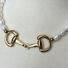 Load image into Gallery viewer, Snaffle Bit Pearl Necklace