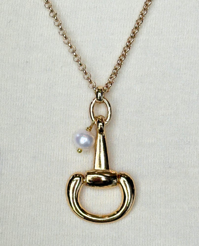 Single Bit + Pearl Necklace