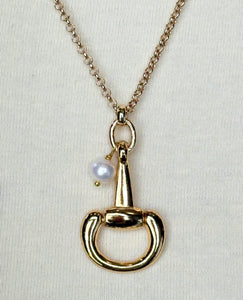 Single Bit + Pearl Necklace