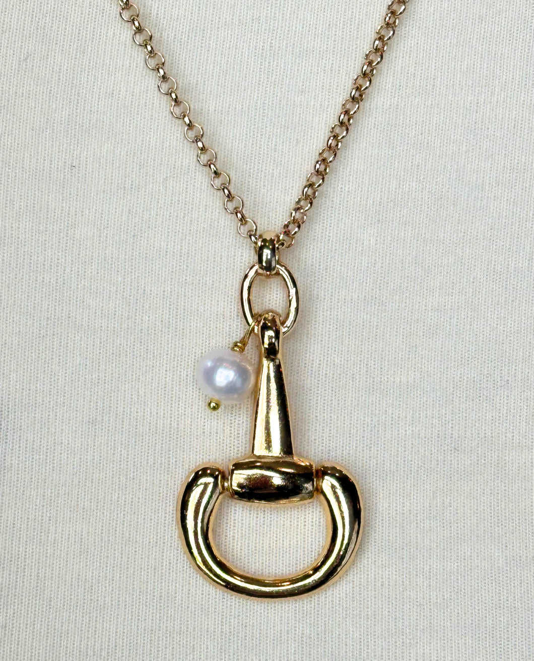 Single Bit + Pearl Necklace