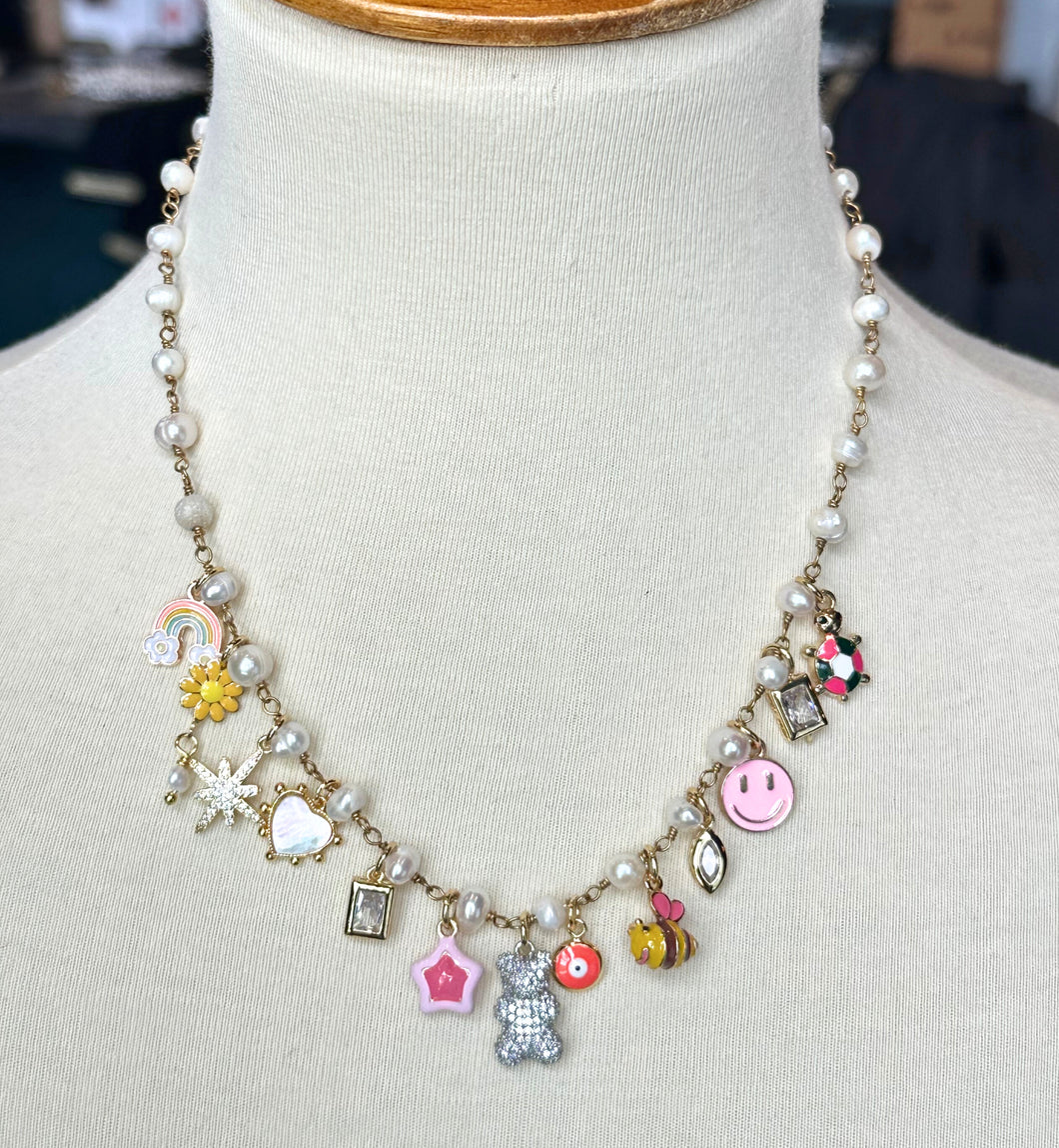Charm + Pearl Necklace