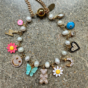 Charm + Pearl Bracelet