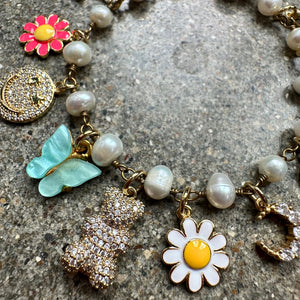 Charm + Pearl Bracelet