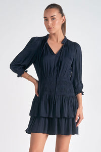 Navy Smock Dress