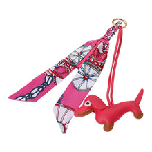 Load image into Gallery viewer, Dog Bag Chain w/Tassel &amp; Scarf (+)