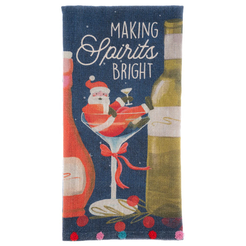 Making Spirits Bright Holiday Tea Towel