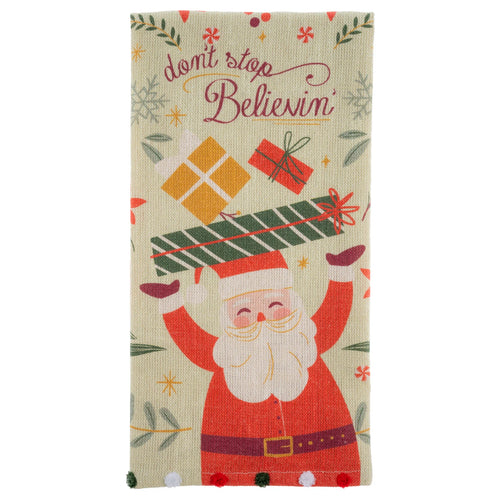 Don't Stop Believin' Holiday Tea Towel