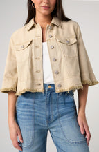 Load image into Gallery viewer, 3/4 Sleeve Frayed Flounce Jacket