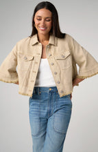 Load image into Gallery viewer, 3/4 Sleeve Frayed Flounce Jacket