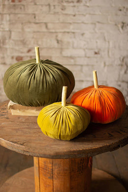 Velvet Pumpkins (Set of 3)