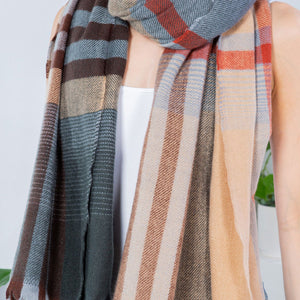 Plaid Poncho Scarf