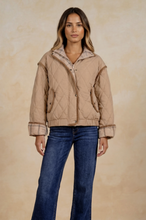 Load image into Gallery viewer, Quilted Corduroy Trim Jacket