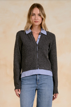 Load image into Gallery viewer, Collared Sweater Cardigan