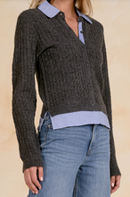 Load image into Gallery viewer, Collared Sweater Cardigan