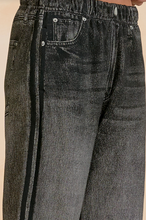 Load image into Gallery viewer, Faux Denim Track Pants