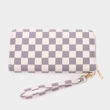 Load image into Gallery viewer, Vegan Leather Checkered Long Wallet (+)