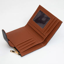 Load image into Gallery viewer, Vegan Leather Checkered Fold Wallet