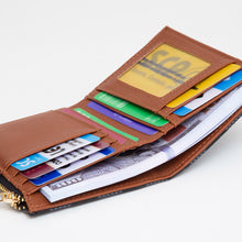 Load image into Gallery viewer, Vegan Leather Checkered Fold Wallet