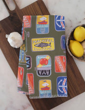 Load image into Gallery viewer, Tinned Fish Cotton Tea Towel