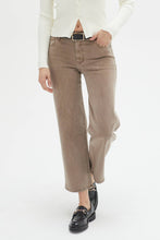 Load image into Gallery viewer, Addington Ankle Crop Mid Rise Jean, Brown Overdye
