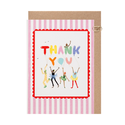 Candy Stripe Thank You Card